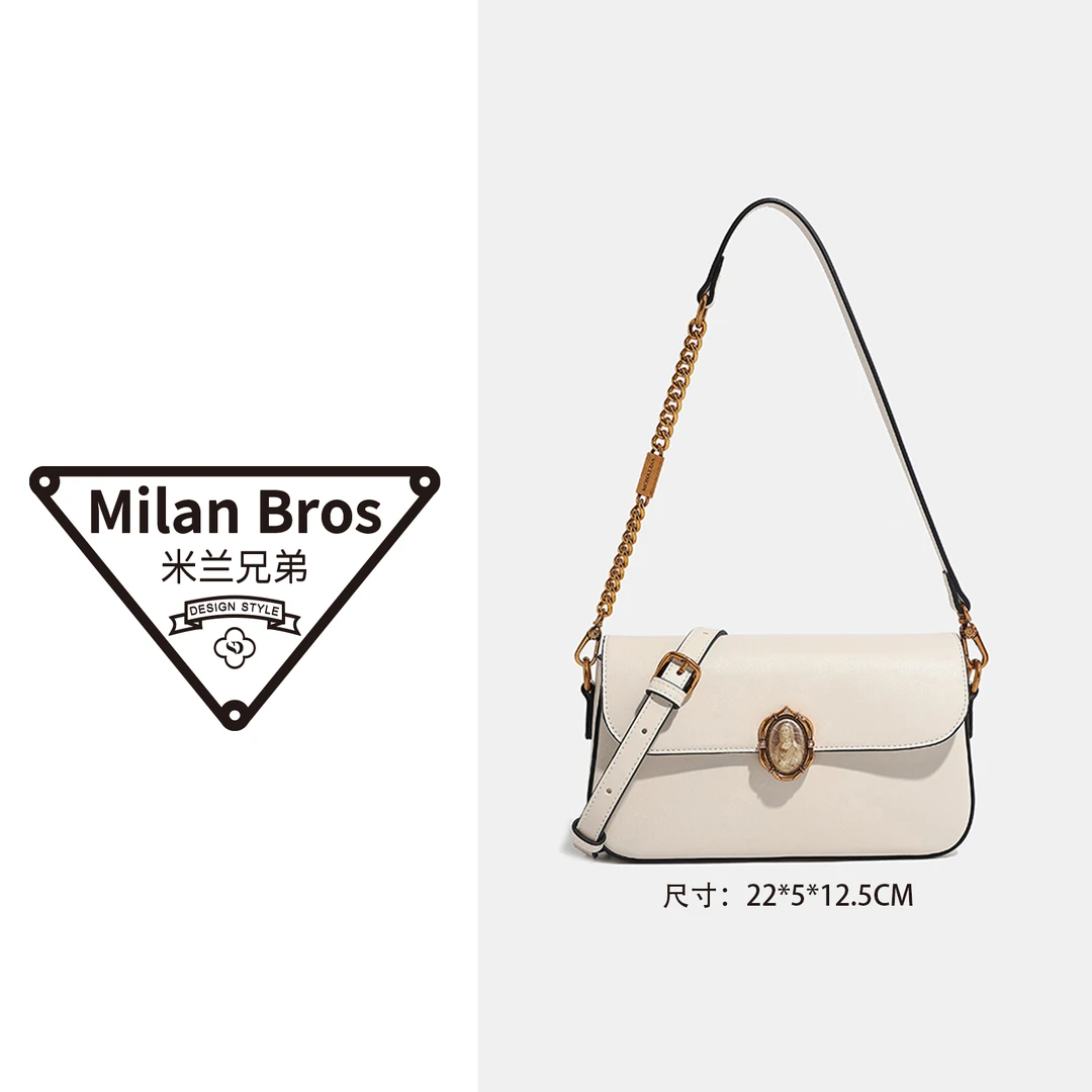 【米兰兄弟】经典法棍包时尚简约女士斜跨包24075