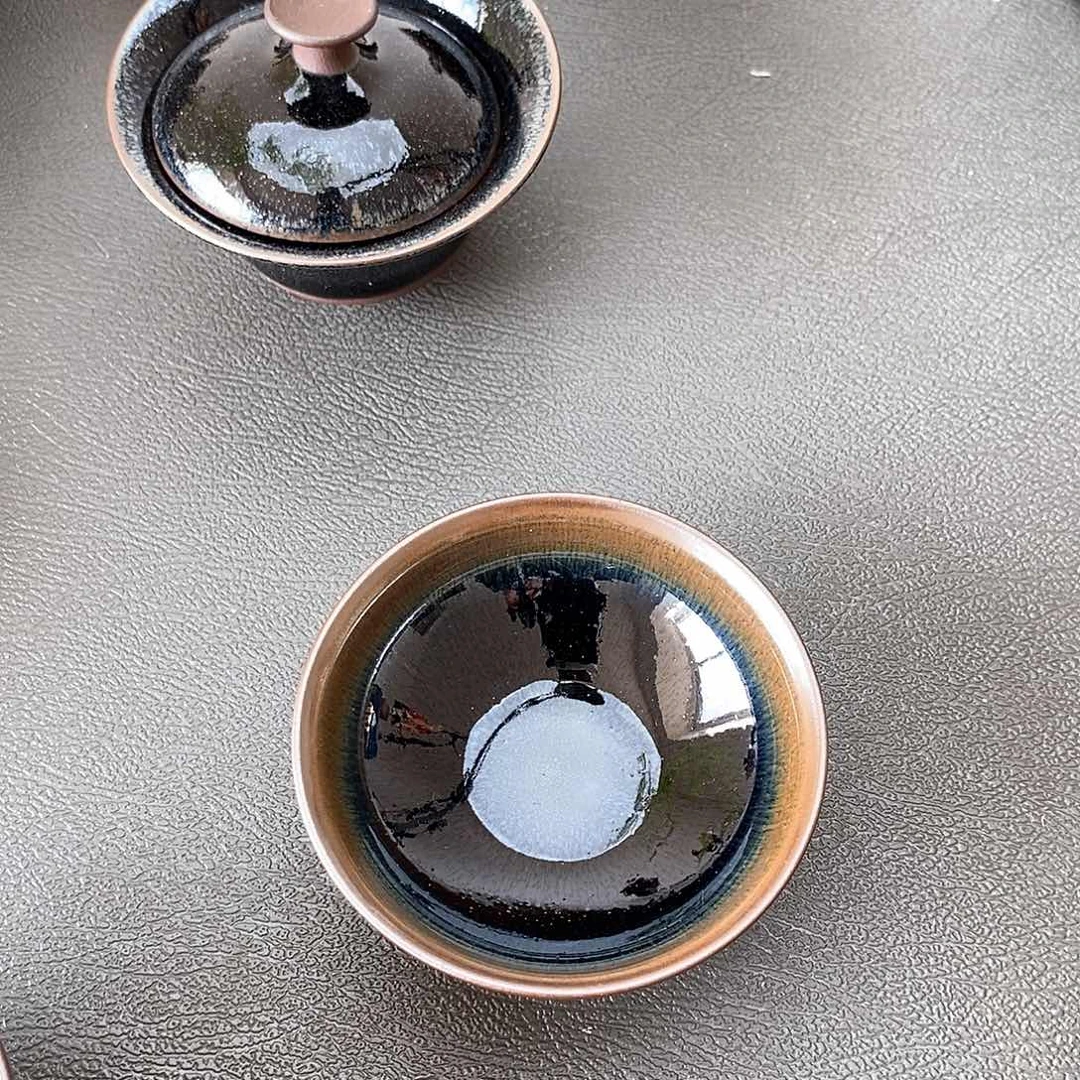 茶盏颜**少建盏主人杯一只