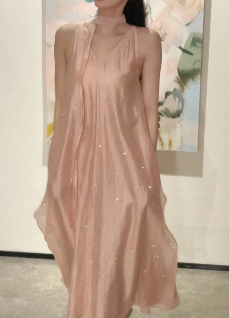 静宝儿【空山新雨后】气质遮肉显瘦高级优雅连衣裙