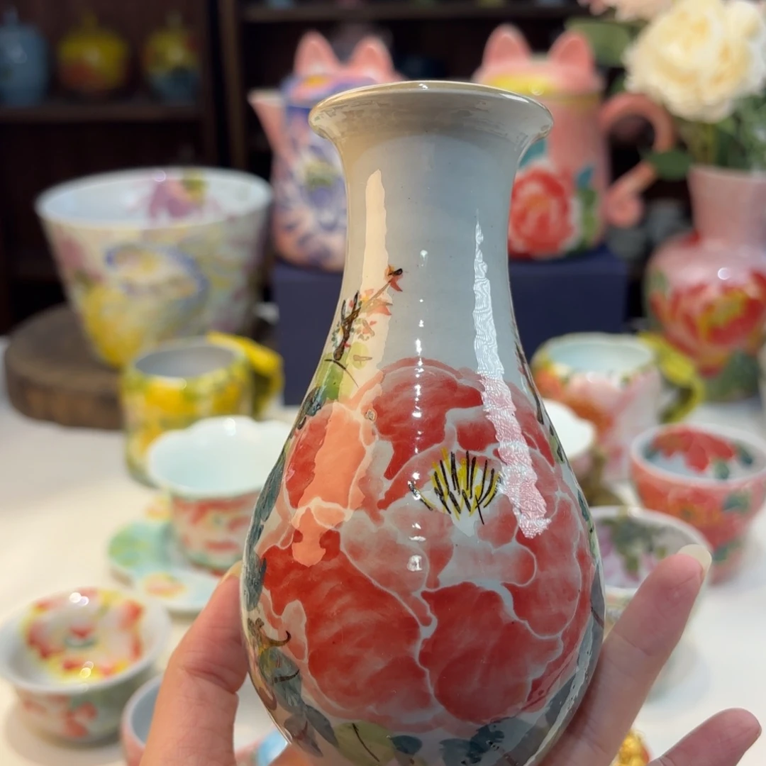 景德镇手绘高温釉下彩陶瓷茶具