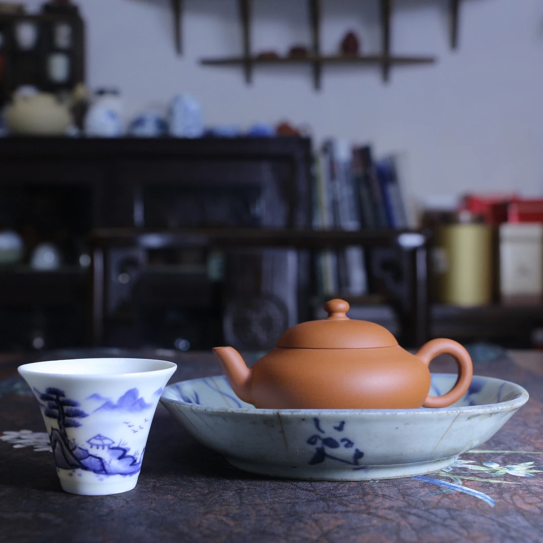 《扁玉》90毫升248#惠铨（清泉石上流）全手工制作 潮州手拉壶