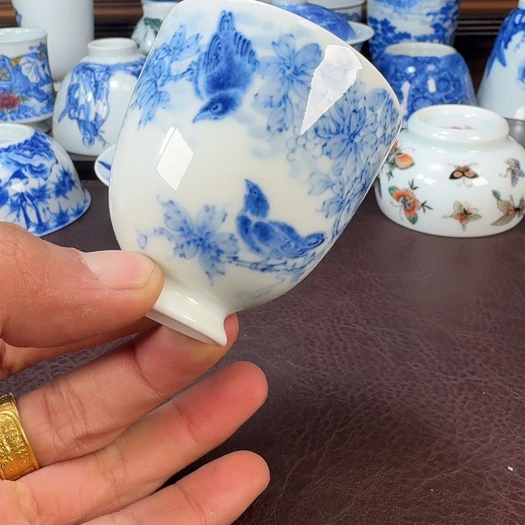 瓷片听**雨当代景德镇陶瓷手绘茶具