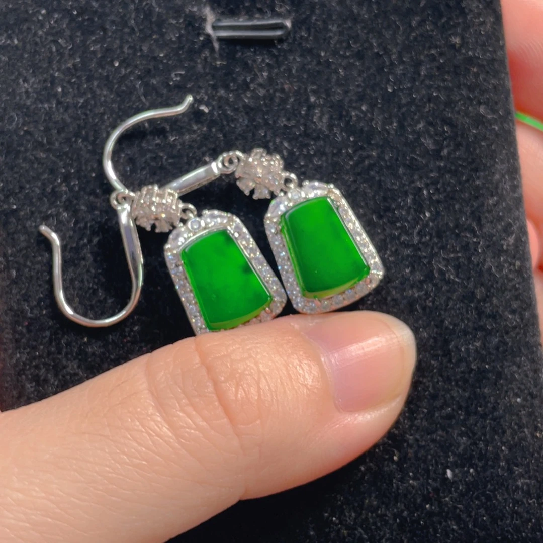 翡翠银S925镶嵌吊坠(不含链)