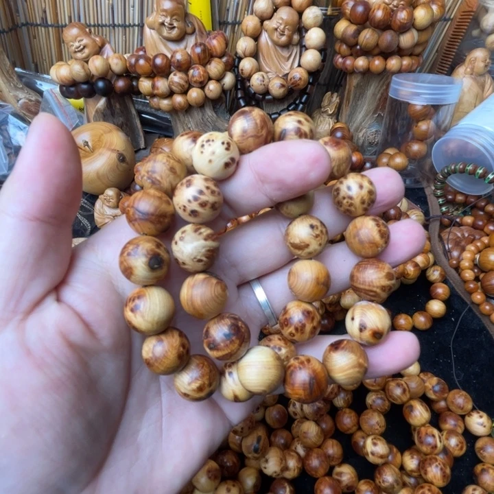 王***哥柏木（崖柏）手串/手链太行瘤疤两条1.5雷击瑕疵