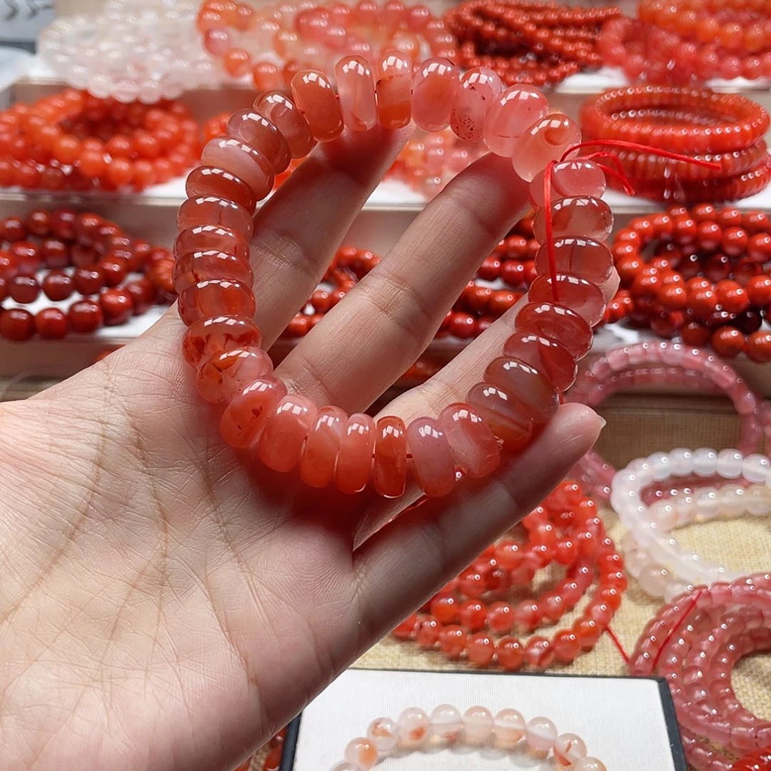 南红玛瑙未镶嵌手链