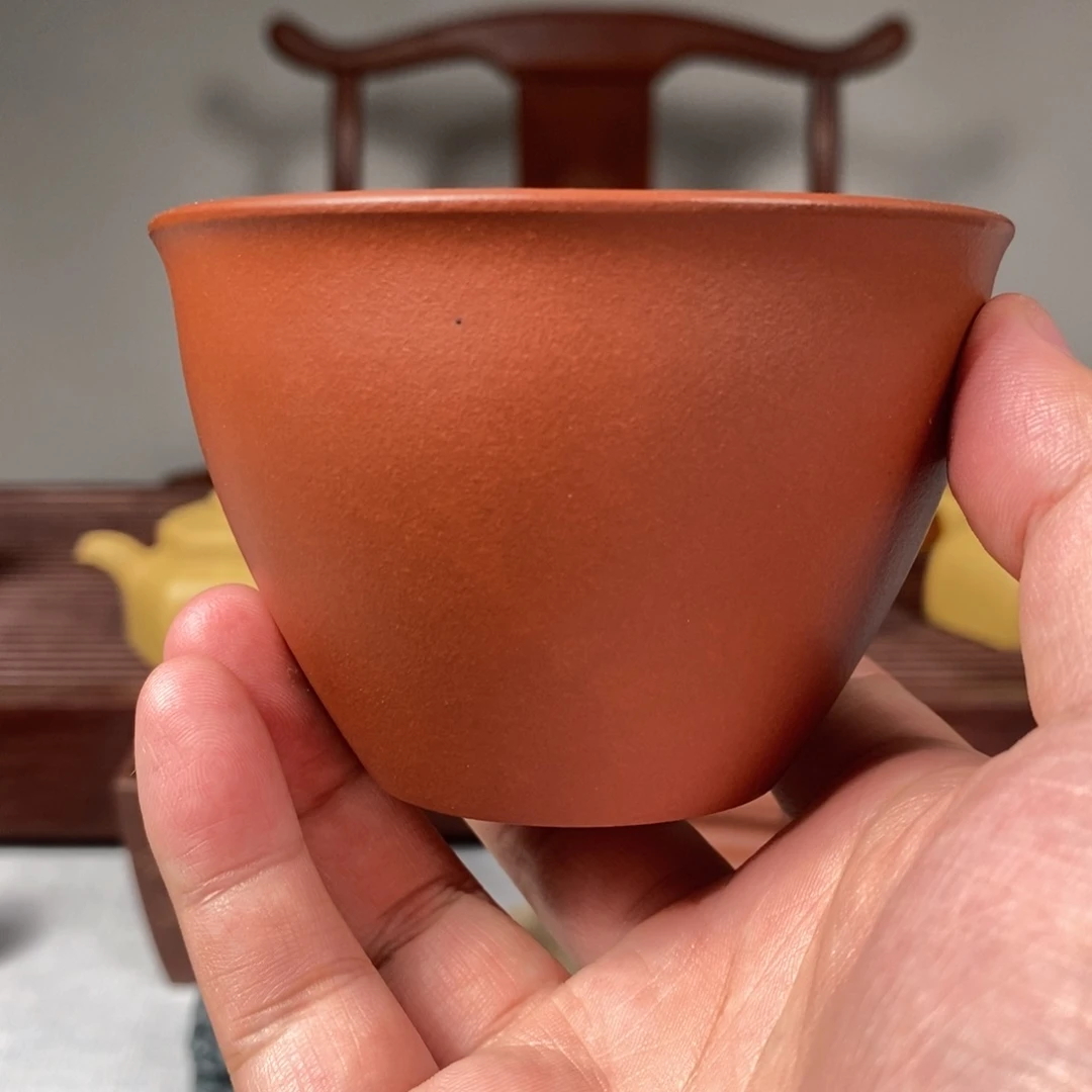 茶杯紫砂红泥主人杯