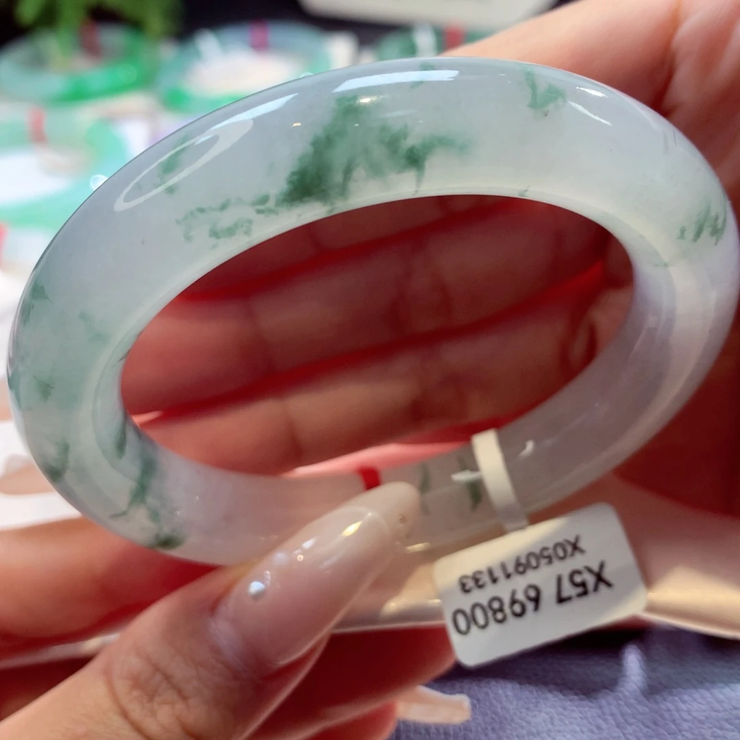 未镶嵌手镯翡翠圆条3号66