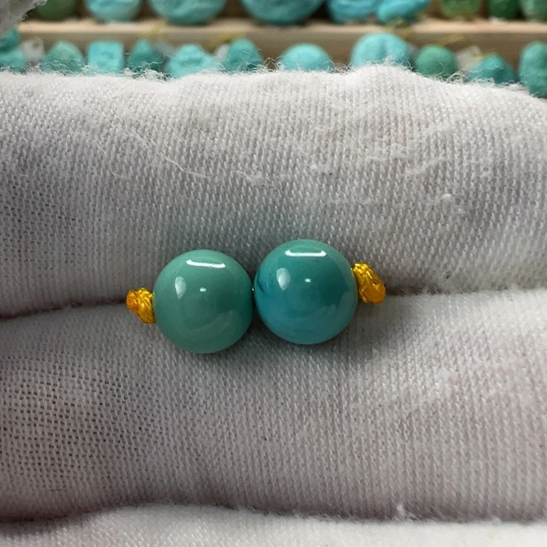 未镶嵌绿松石圆珠7.3mm
