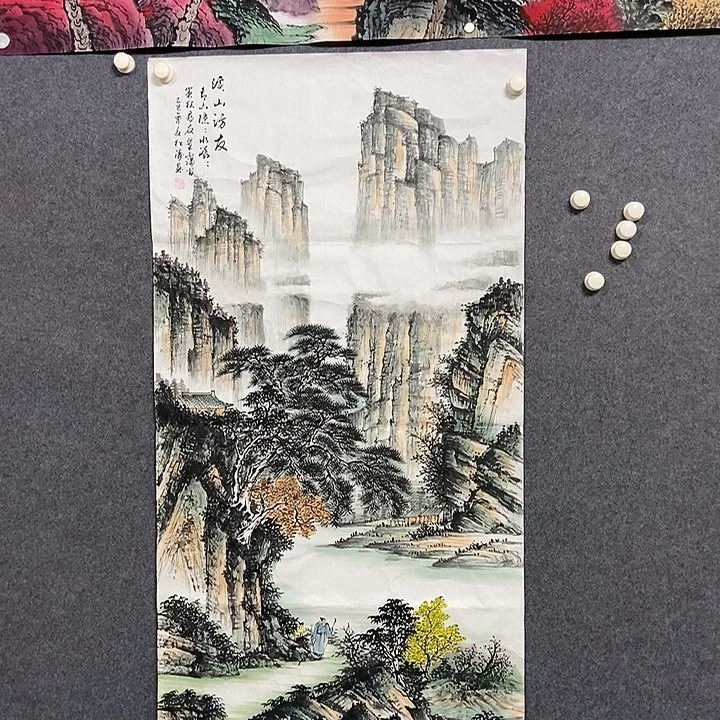 川***国画四尺山水一副