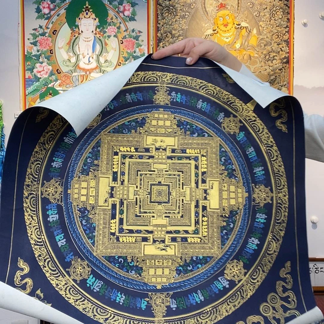 卷轴画纯手绘唐卡坦诚50厘米左右