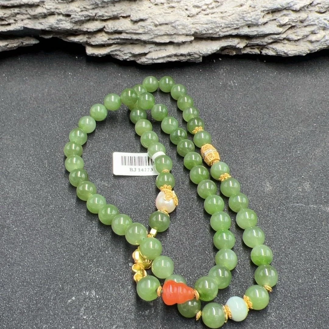 BY0524标053 北玉精选 和田玉项链