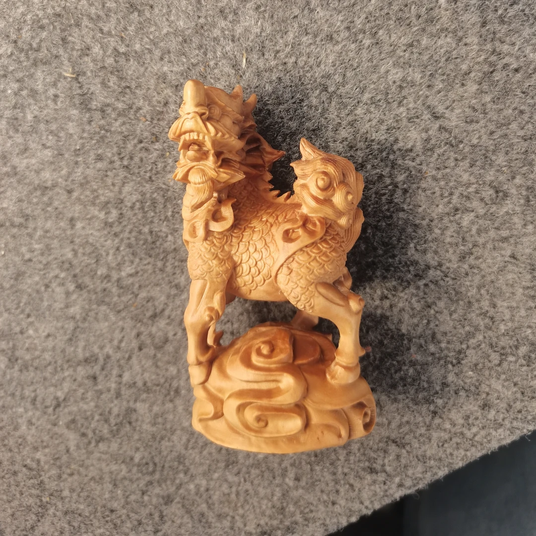 老山檀香麒麟摆件奶香全品
