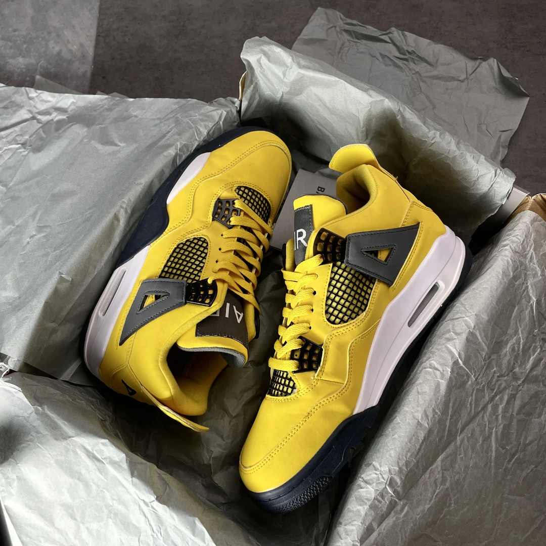 aj4篮球鞋气垫缓震电母2025新款秋冬情侣大学蓝运动百搭休闲板鞋