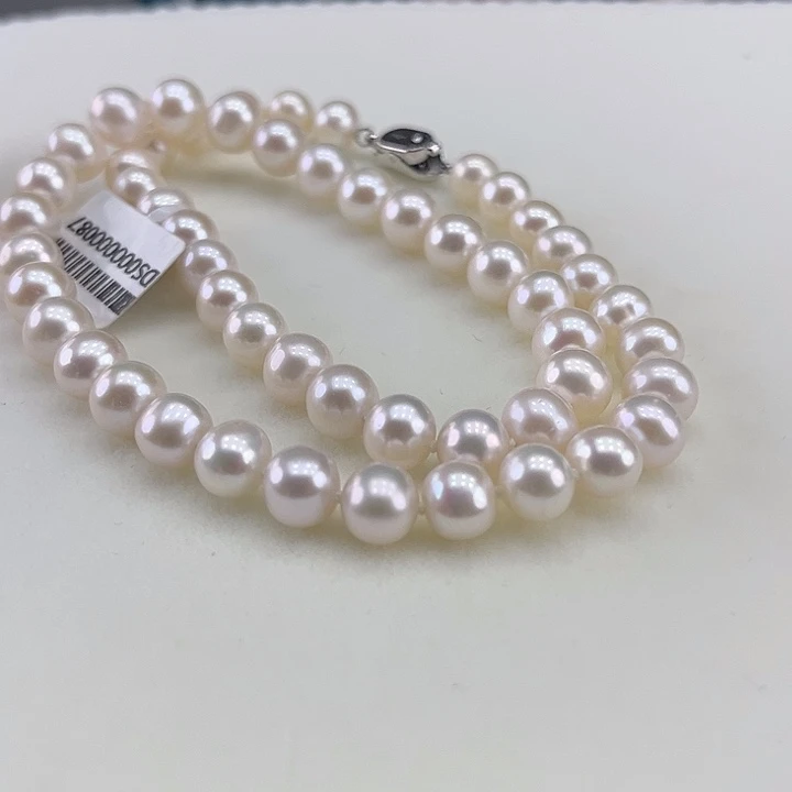 淡水珍珠银S925镶嵌颈饰8➕极光炫彩高品