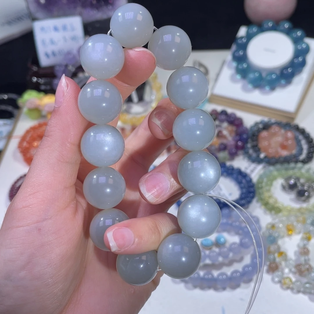 未镶嵌手链水晶奶体绿月光16+