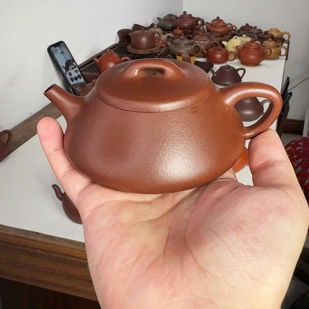 s***伟紫砂茶壶底槽青 纳瓢