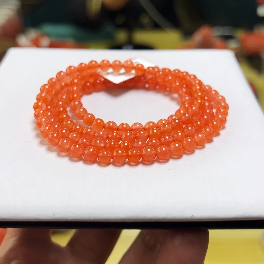 南红玛瑙未镶嵌买5mmm多圈滴水洞南红