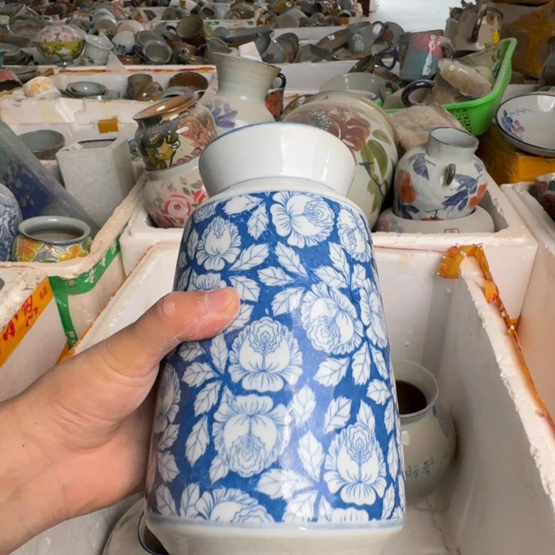釉下彩瑕疵处理慎拍162