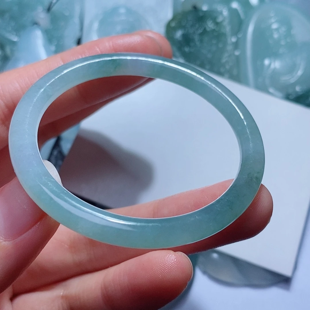 定制翡翠未镶嵌毛货付款后确认抛光