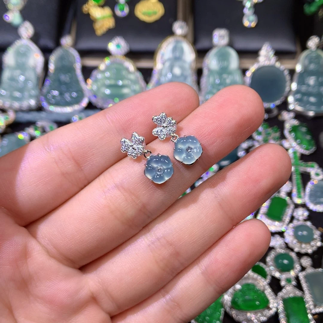 翡翠银S925镶嵌颈饰7755566788998