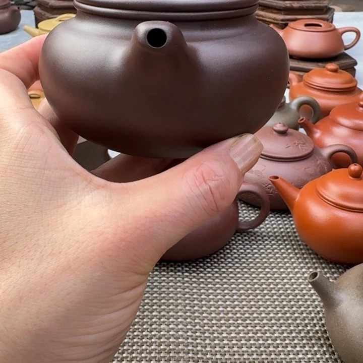 茶壶紫砂全手工老紫泥仿古壶