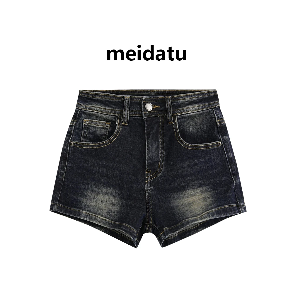 （热辣小神裤）美式复古牛仔短裤（小个子版）CZ135-J