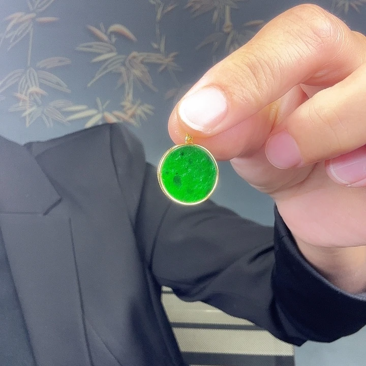 翡翠银S925镶嵌吊坠(不含链)特价