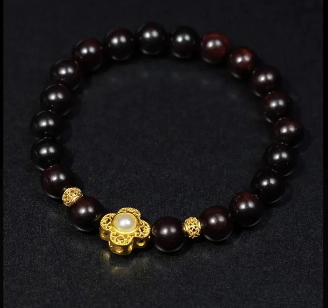 S0750-小叶紫檀0.8单圈手串+礼盒