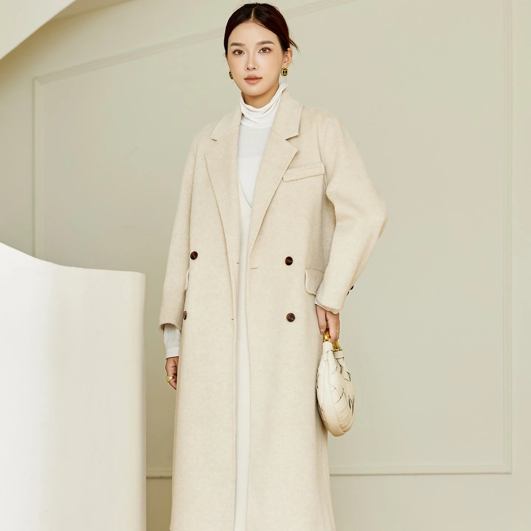 边芙卡毛呢外套高级感韩系休闲绵羊毛外套女630567