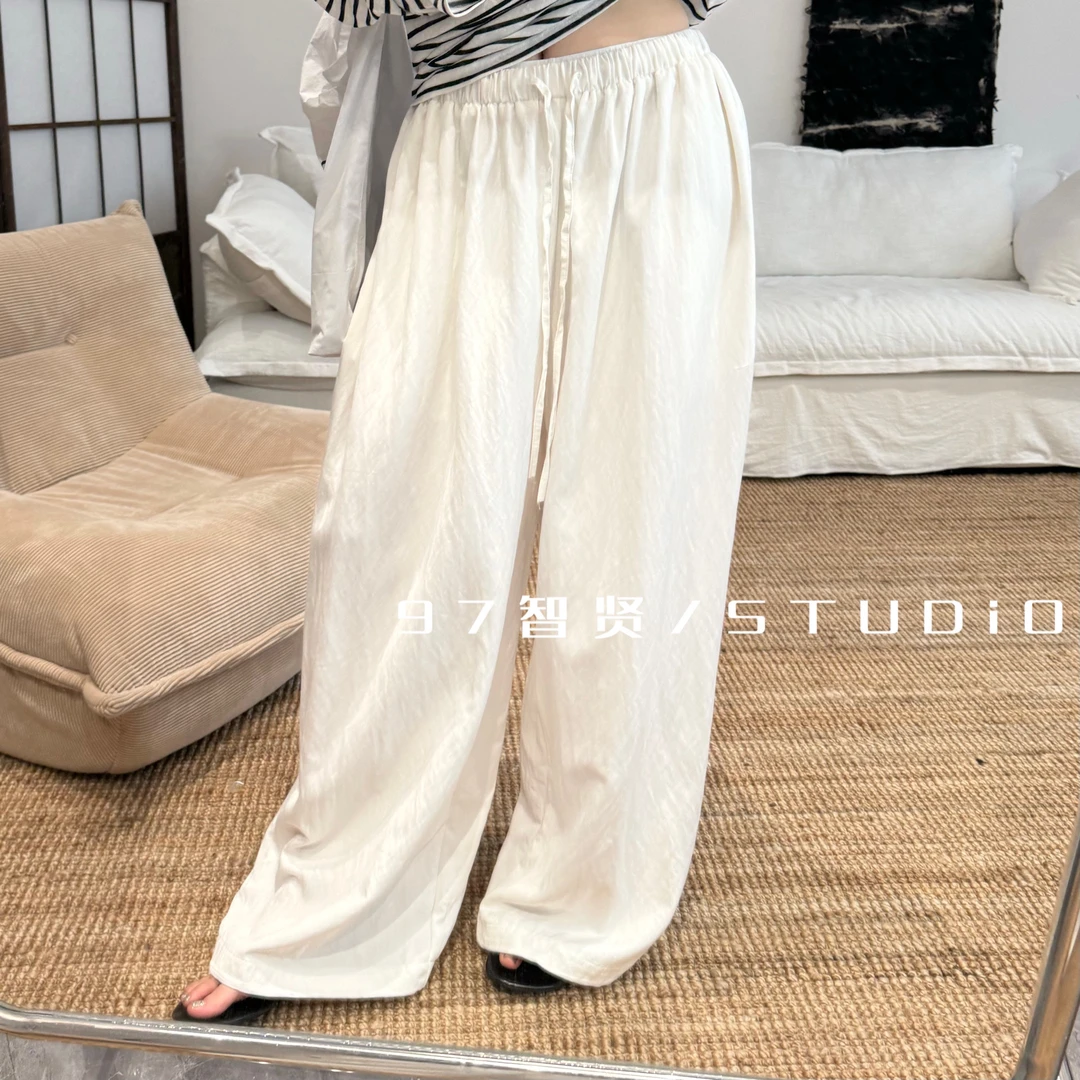 智贤 【大肥腿直筒裤可抽绳灯笼裤】