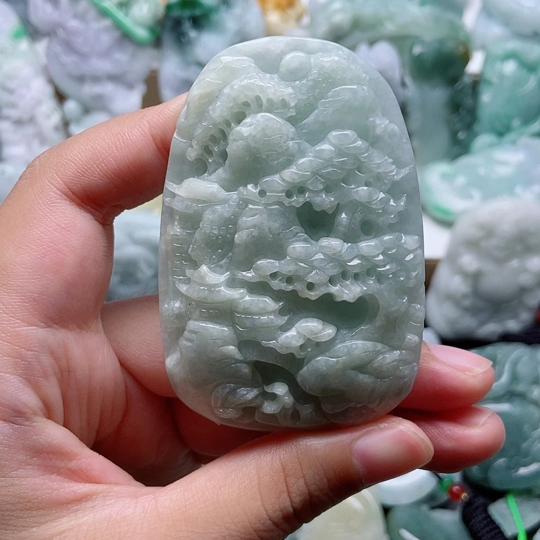 翡翠未镶嵌吊坠(不含链)1