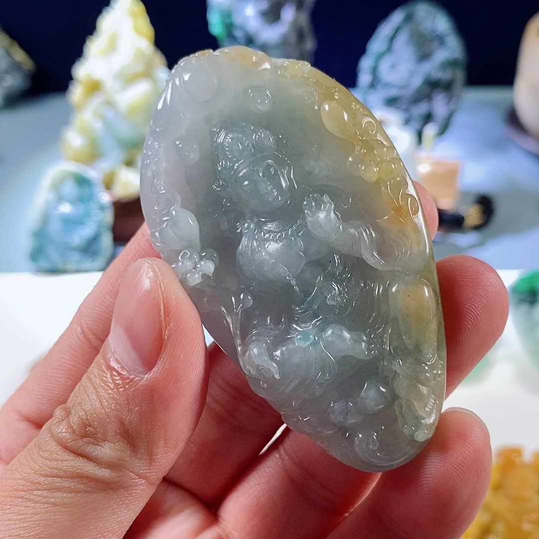 未镶嵌定制翡翠缅甸天然翡翠度母观音