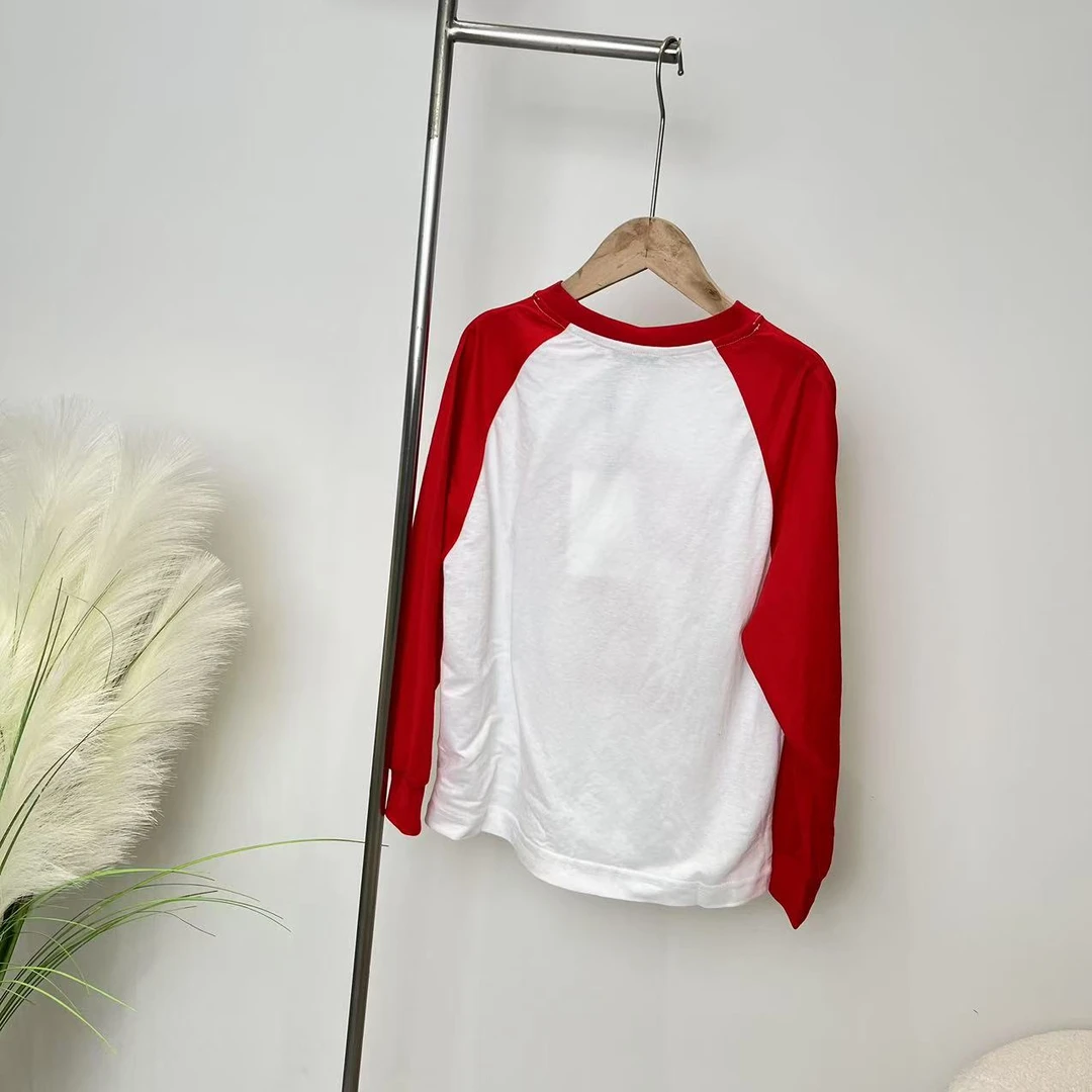 新款长袖T恤红白色 D3 9454 (高奢亲子系)