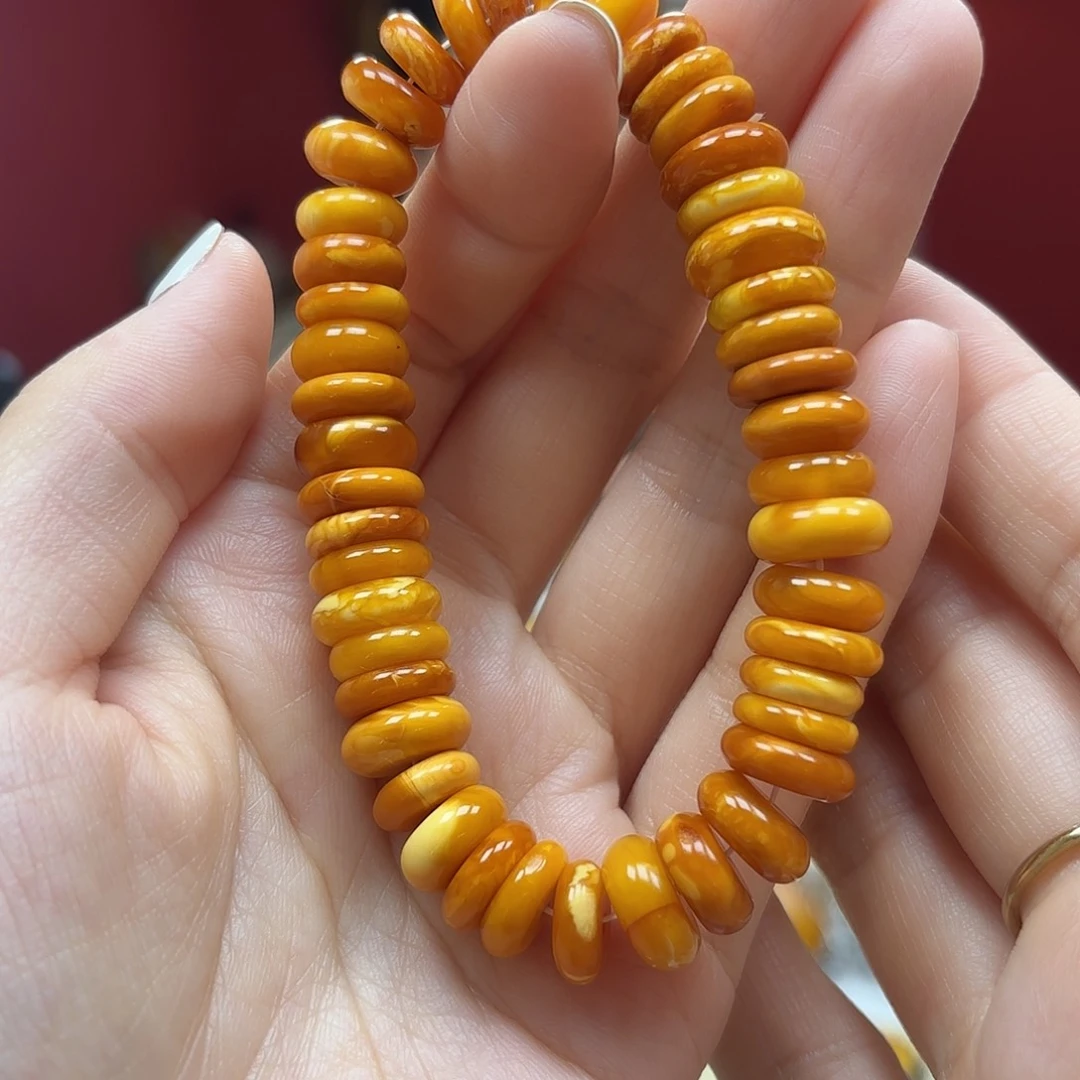 琥珀裸石未镶嵌9手串