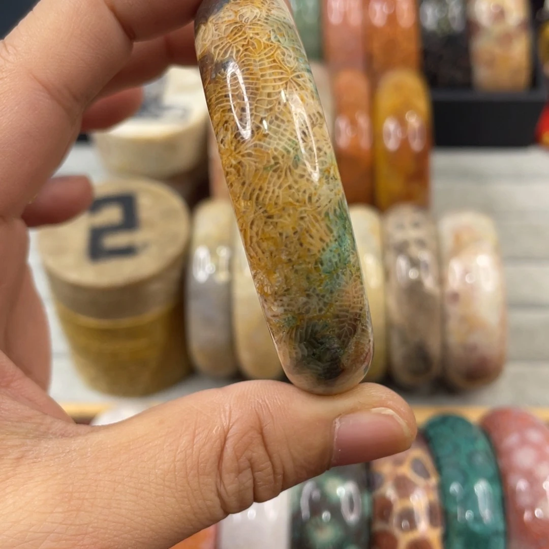 未镶嵌手镯硅化玉