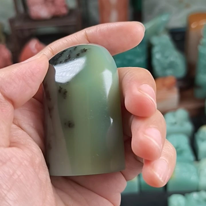 寿山石印石易**主水草椭圆章1
