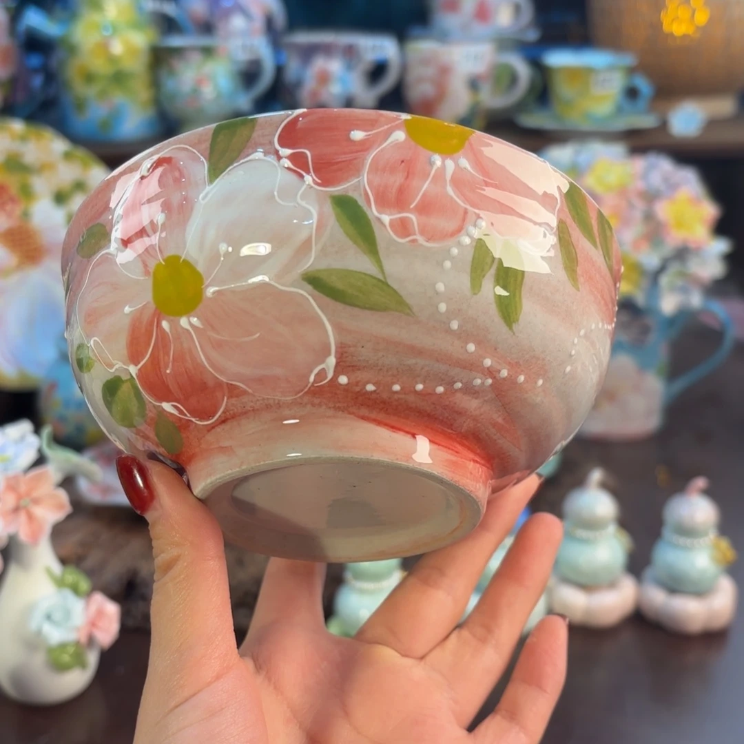 景德镇手绘高温釉下彩陶瓷茶具