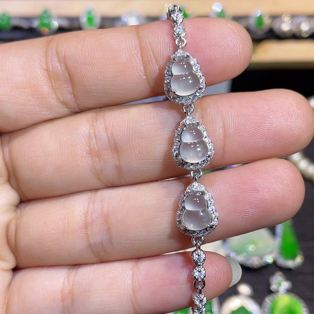 翡翠银S925镶嵌手链