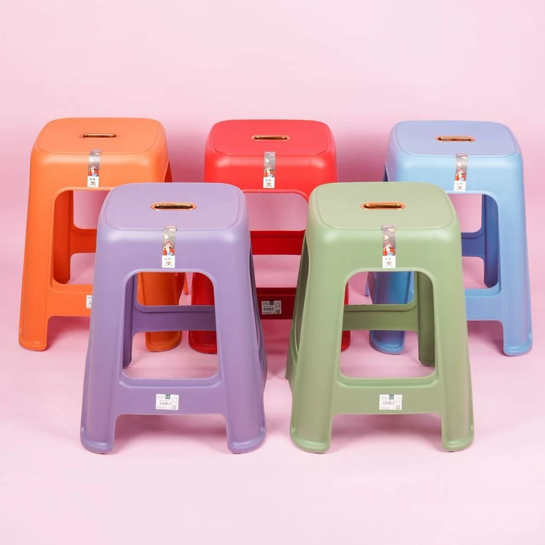 塑料凳子加厚结实成人北欧风居家收纳凳大号高凳子承重800斤椅子