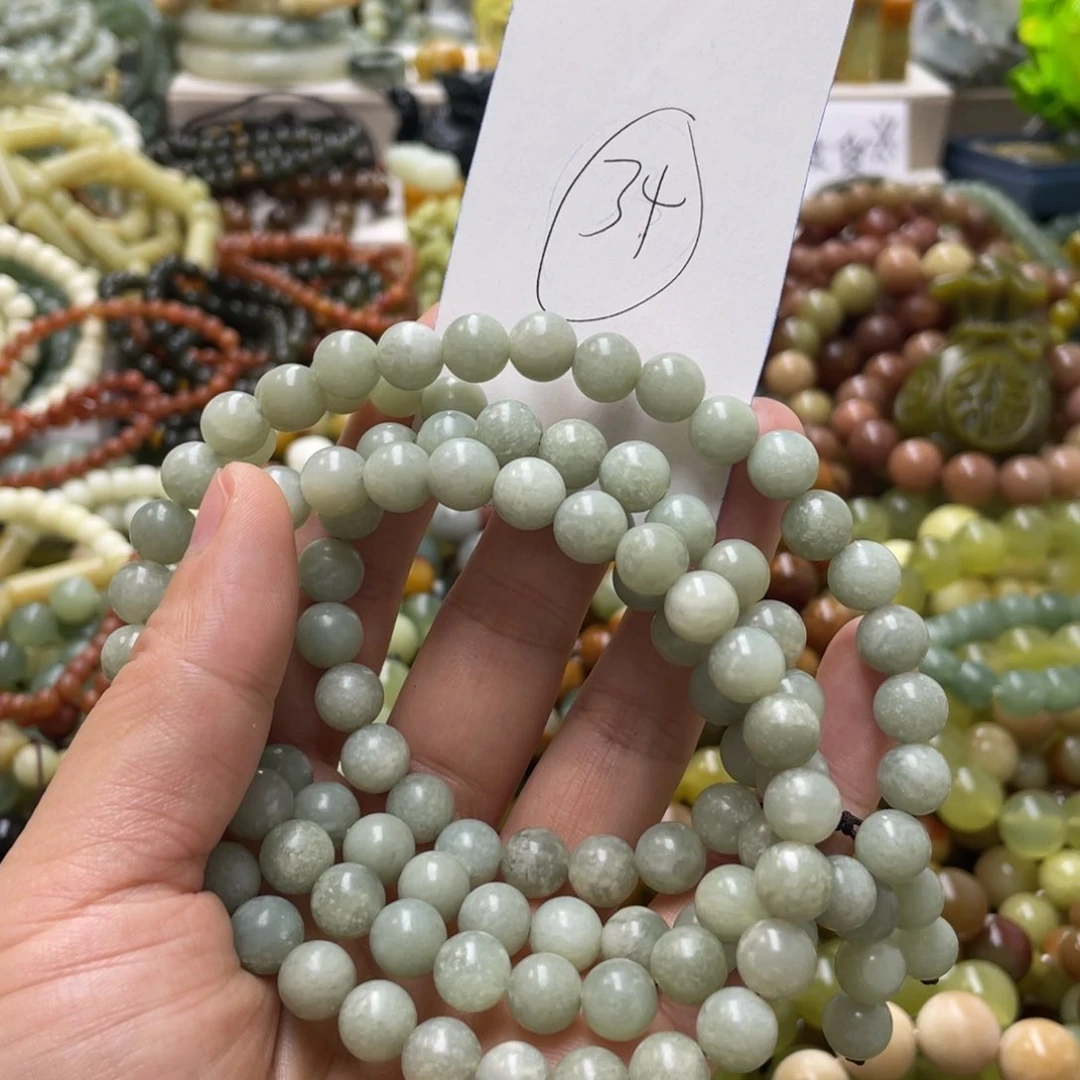 蛇纹石玉手链未镶嵌