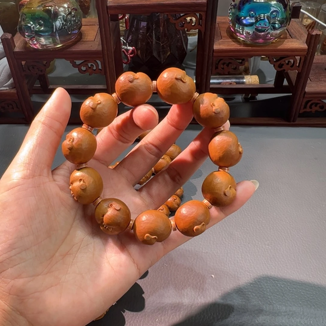 b***y橄榄核手串/手链福利铁核钻石面手串