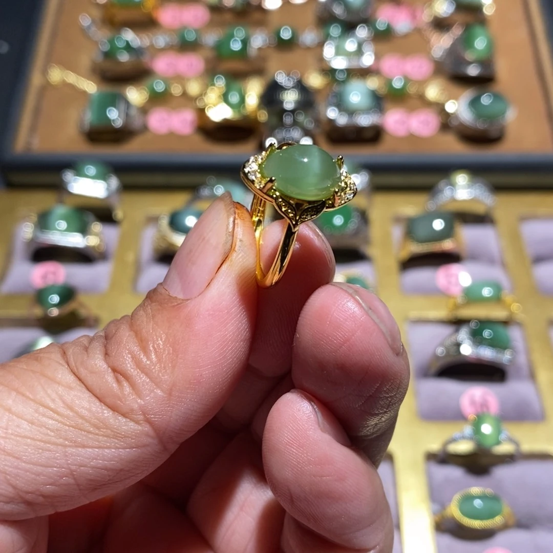 和田玉（碧玉）戒指未镶嵌