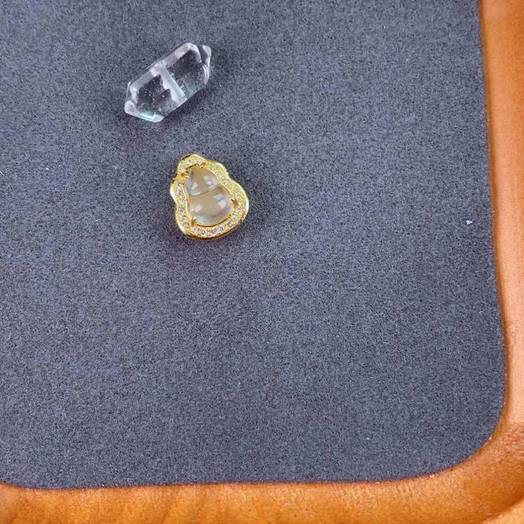 水晶珠宝半成品银S925镀金镶嵌