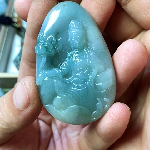 颈饰未镶嵌翡翠福豆豆珠宝翡翠颈饰