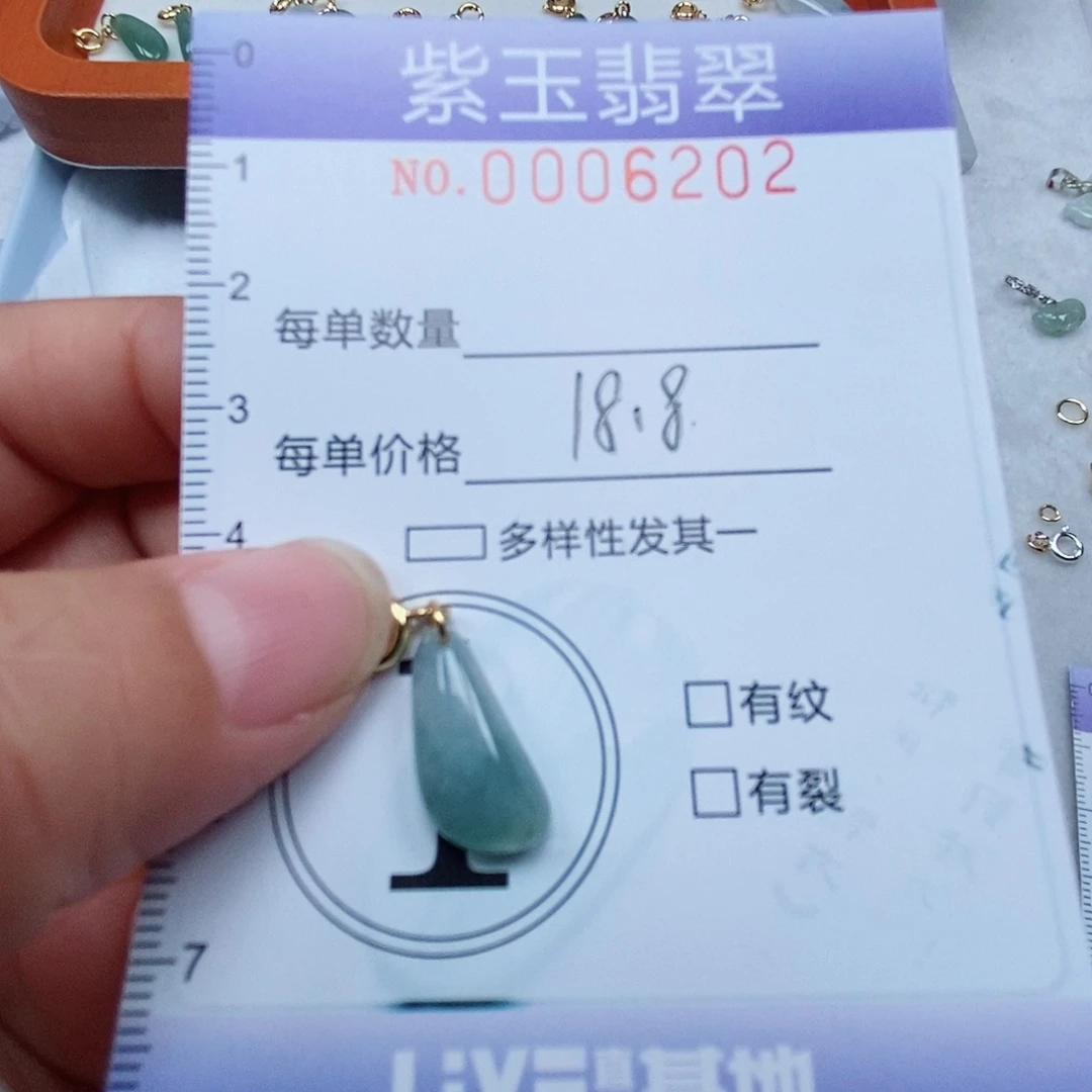 颈饰未镶嵌翡翠冰透飘花随行