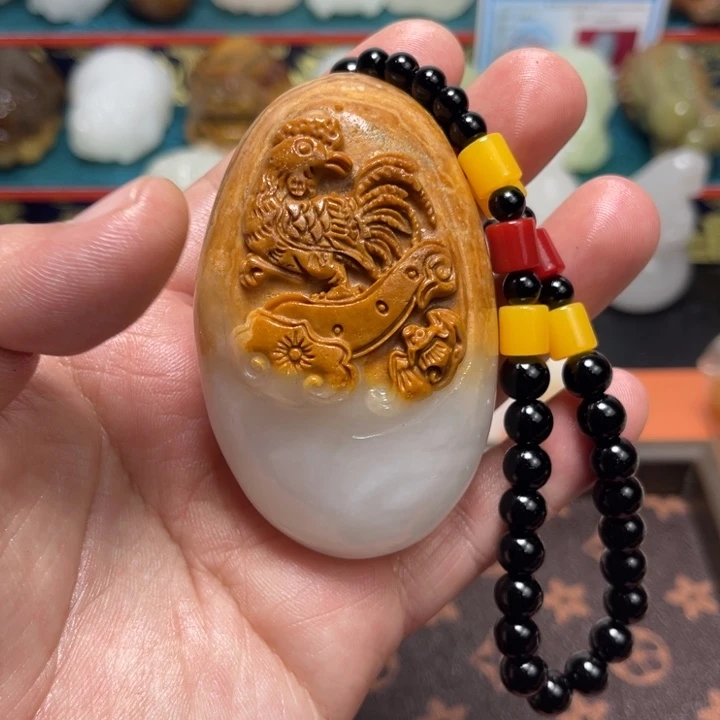 石材方解石手把件不退换