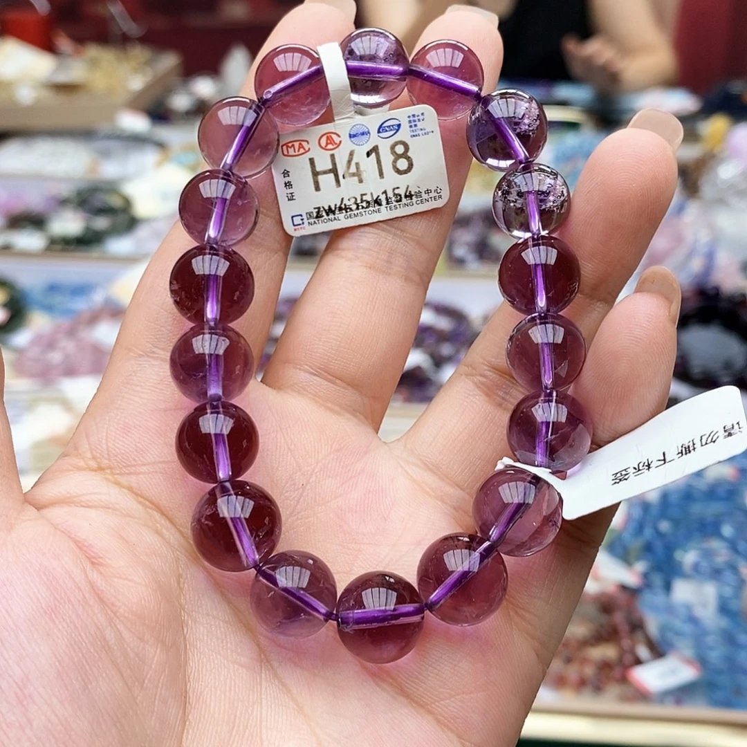 水晶手链未镶嵌下*站H418紫水晶11.5+