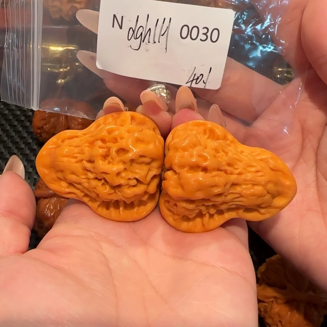 堂***白文玩核桃吊坠官帽葫芦39精品