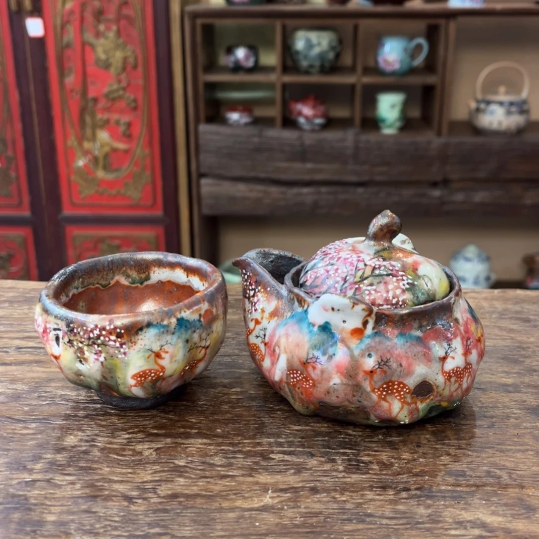 柴烧手工手绘陶瓷