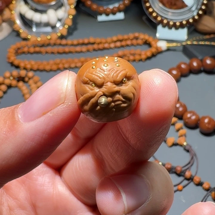 猴头核桃吊坠恶僧单粒